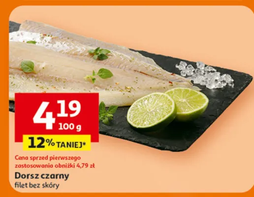 Dorsz czarny filet bez skóry promocja w Auchan