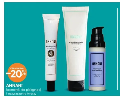 Kosmetyki do pielęgnacji i oczyszczania twarzy Annanî promocja w Super-Pharm