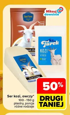 Ser kozi, owczy plastry, porcja promocja w Carrefour Market