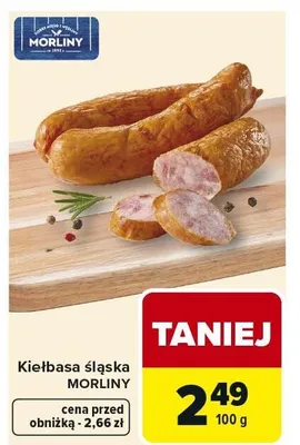 Kiełbasa śląska MORLINY promocja w Carrefour Market