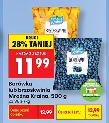 Brzoskwinia Mroźna Kraina promocja w Biedronka