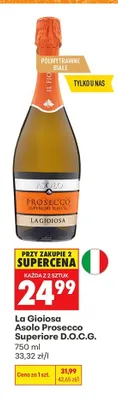 Wino musujące La Gioiosa Asolo Prosecco Superiore D.O.C.G. promocja w Biedronka