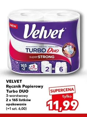 Ręcznik papierowy Turbo Duo Velvet promocja w Kaufland