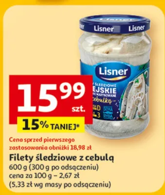 Filety śledziowe z cebulą promocja w Auchan