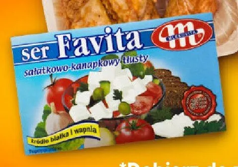 Ser sałatkowo-kanapkowy tłusty Favita 18% Mlekovita promocja w Żabka