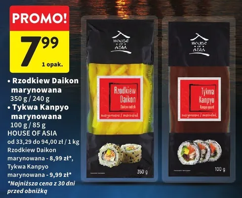 Tykwa Kanpyo marynowana promocja w Intermarche