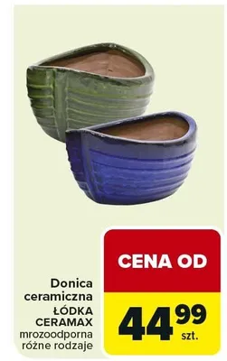 Donica ceramiczna mrozoodporna różne rodzaje promocja w Carrefour