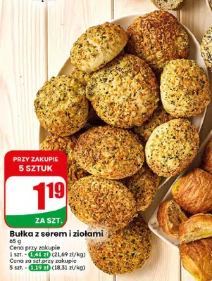 Bułka z serem i ziołami promocja w Dino