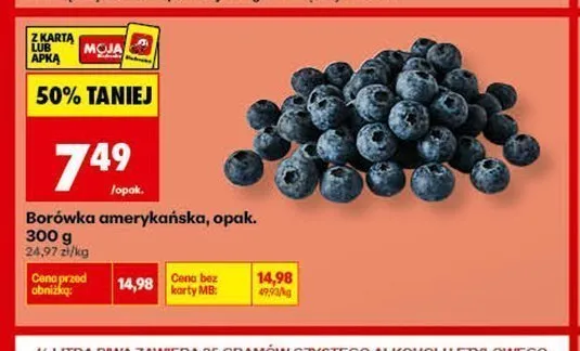 Borówka amerykańska promocja w Biedronka