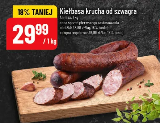 Kiełbasa krucha od szwagra promocja w POLOmarket