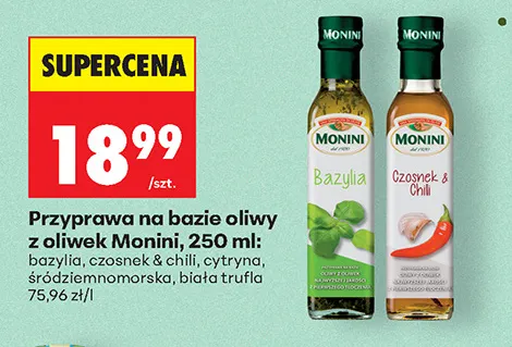 Przyprawa na bazie oliwy z oliwek cytryna Monini promocja w Biedronka
