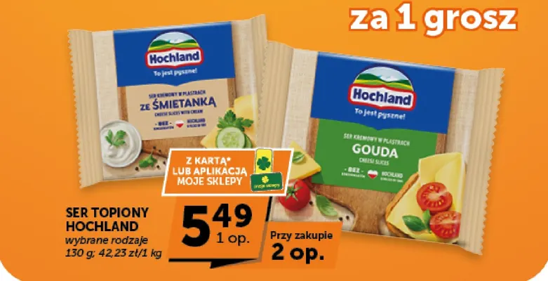 Ser topiony w plastrach gouda Hochland promocja w ABC