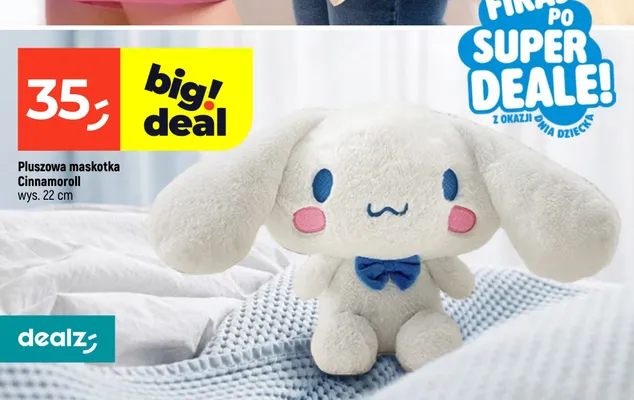 Pluszowa maskotka Cinnamoroll wys. 22cm promocja w Dealz