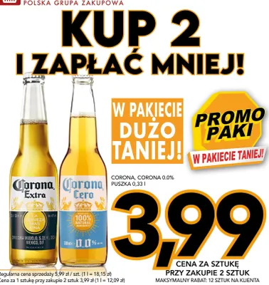 Piwo bezalkoholowe Corona Cero promocja w Kupiec