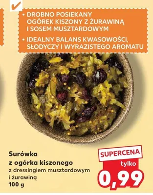 Surówka z ogórka kiszonego z dressingiem musztardowym i żurawiną promocja w Kaufland