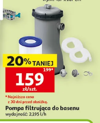 Pompa filtrująca do basenu gardenstar wydajność: 2,195l/h promocja w Auchan