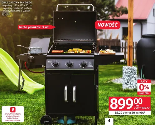 Grill gazowy SAN DIEGO promocja w Selgros
