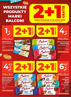 Ciastka biszkoptowe Balconi Snack Latte promocja w Dealz