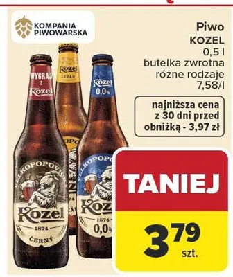 Piwo Kozel promocja w Carrefour