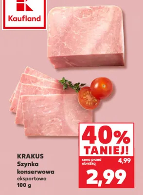 Szynka konserwowa eksportowa Krakus promocja w Kaufland