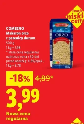 Makaron orzo z pszenicy durum promocja w Lidl