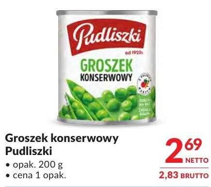 Groszek konserwowy Pudliszki promocja w Makro