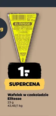 Wafelek w czekoladzie Elitesse promocja w Netto