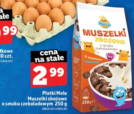 Płatki Melu Muszelki zbożowe o smaku czekoladowym promocja w TOPAZ