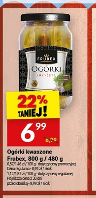 Ogórki kwaszone Frubex promocja w Twój Market