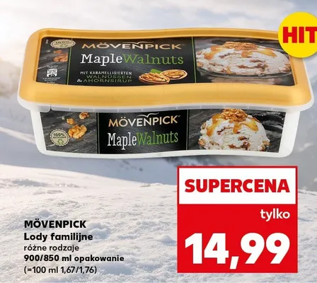 Lody familijne Mövenpick Maple Walnuts promocja w Kaufland