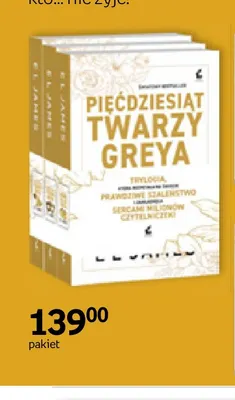 Książka Pięćdziesiąt twarzy Greya pakiet EL James promocja w Empik