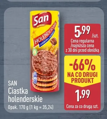 Ciastka holenderskie San promocja w Aldi