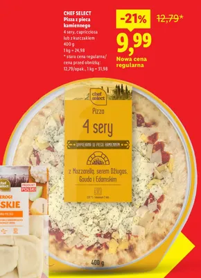Pizza z pieca kamiennego capricciosa Chef Select promocja w Lidl