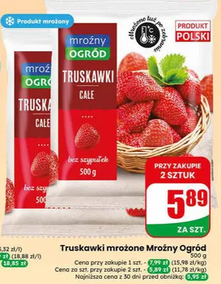 Truskawki mrożone 500g promocja w Dino