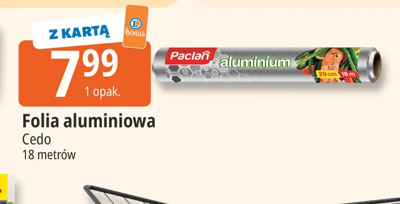 Folia aluminiowa Cedo 18 m promocja w Leclerc