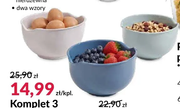 Komplet 3 misek promocja w Salony Agata