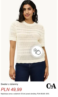 Sweter z dzianiny C & A promocja w C&A