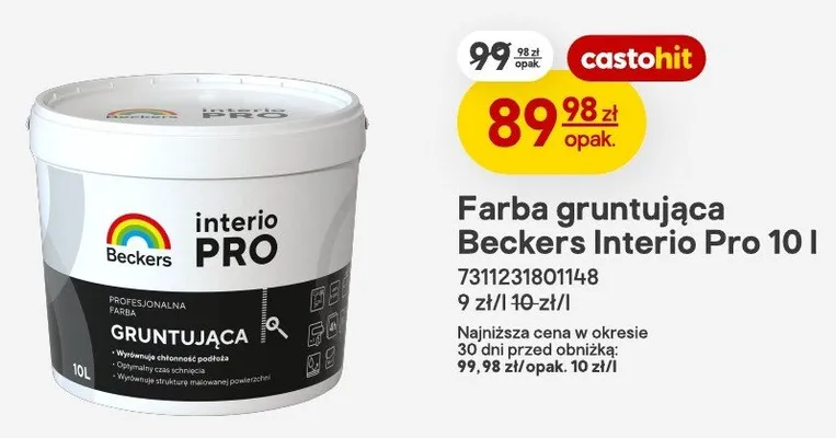 Farba gruntująca Beckers Interio Pro promocja w Castorama