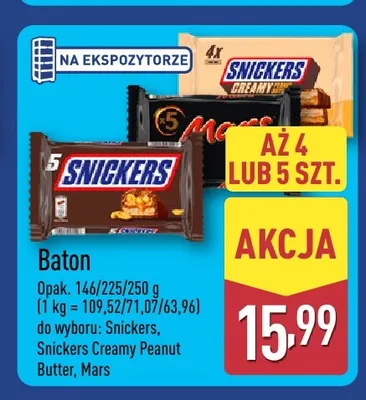 Baton Snickers Creamy Peanut Butter 4-pak promocja w Aldi