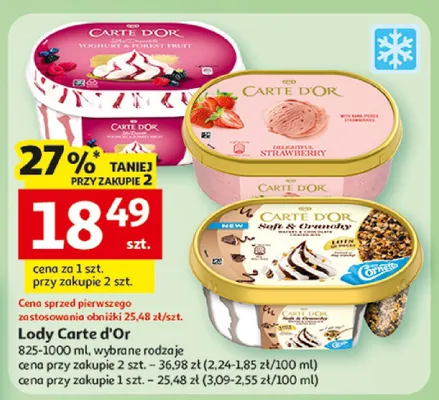 Lody Carte d'Or promocja w Auchan