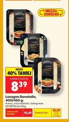 Lasagne 4 sery Donatello promocja w Biedronka
