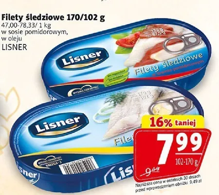 Filety śledziowe w oleju Lisner promocja w Prim Market