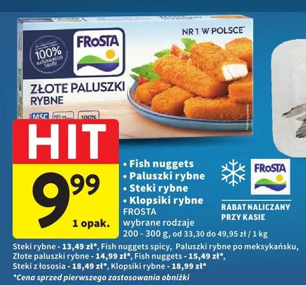 Steki rybne Frosta promocja w Intermarche