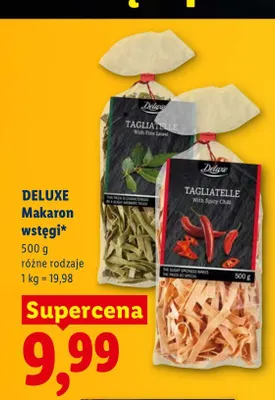 Makaron wstęgi Tagliatelle z chili Deluxe promocja w Lidl