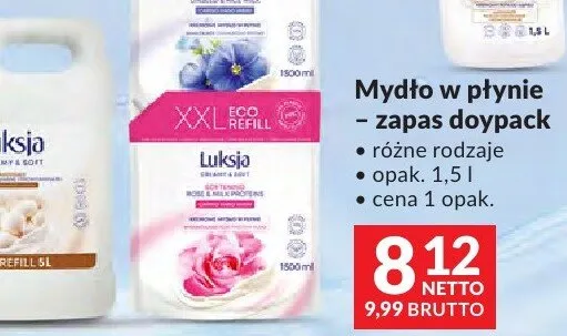 Mydło w płynie Luksja - zapas doypack promocja w Makro