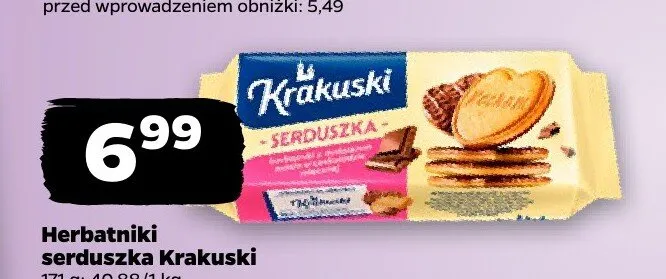 Herbatniki serduszka Krakuski promocja w Netto