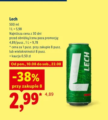 Piwo Lech Premium promocja w Lidl