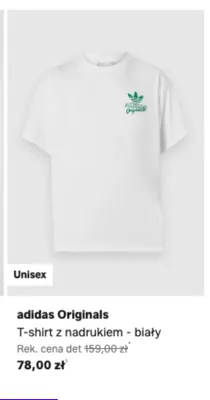 T-shirt z nadrukiem adidas Originals biały promocja w Lounge by Zalando