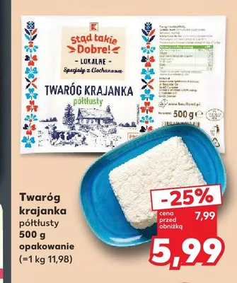 Twaróg krajanka półtłusty Stąd takie Dobre! promocja w Kaufland