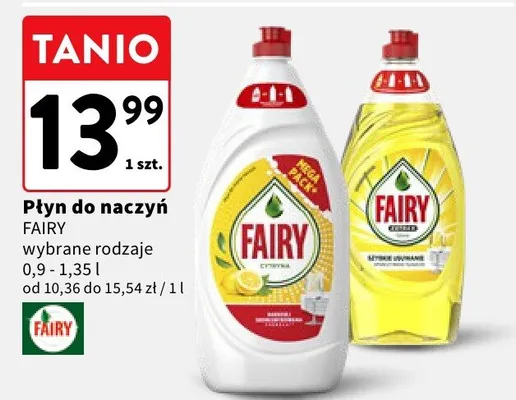 Płyn do naczyń Fairy wybrane rodzaje promocja w Intermarche